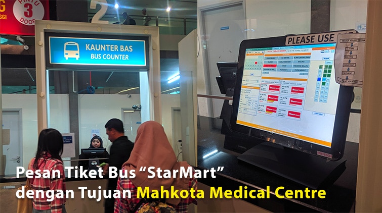 Bus Counter Klia2 untuk ke mahkota medical centre