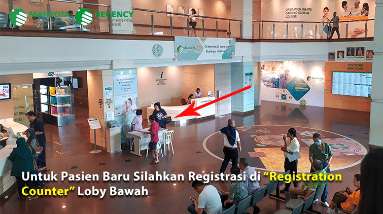 step untuk pasien baru silahkan antri di lobby bawah