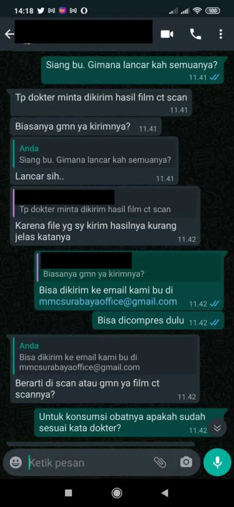 Testimoni Pasien Konsultasi Virtual di RS Mahkota Medical Centre Melaka Malaysia