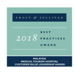 2018 Frost & Sullivan Malaysia Medical Tourism Hospital Customer Value Leadership Award