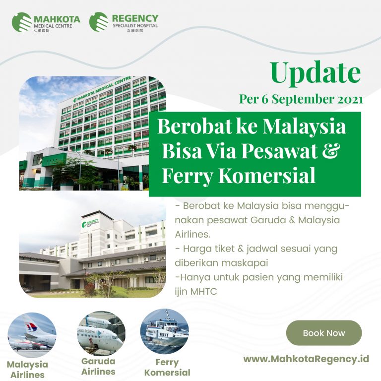 Berobat ke Malaysia Bisa Via Pesawat komersial & Ferry Komersial