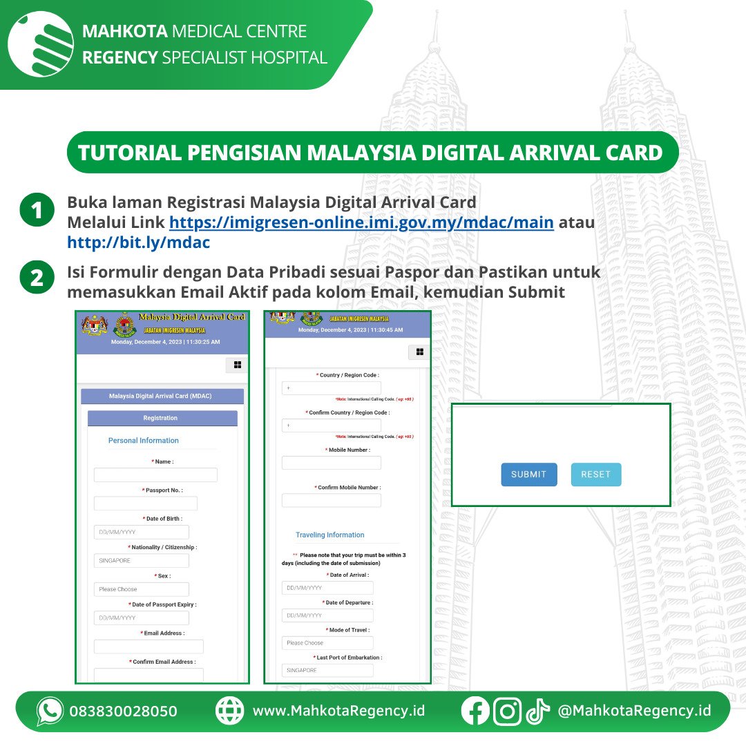 Masuk Malaysia Wajib Isi MDAC - Malaysia Digital Arrival Card