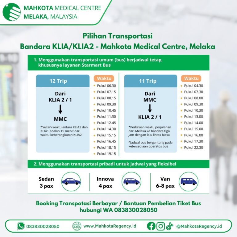 Jadwal Bus Ke Mahkota Medical Centre Dari KLIA1/KLIA 2