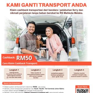 Promo Cashback Tiket Transportasi ke Mahkota Medical Centre