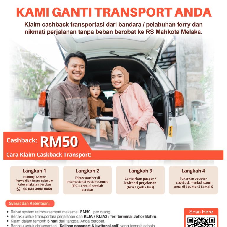 Promo Cashback Tiket Transportasi ke Mahkota Medical Centre