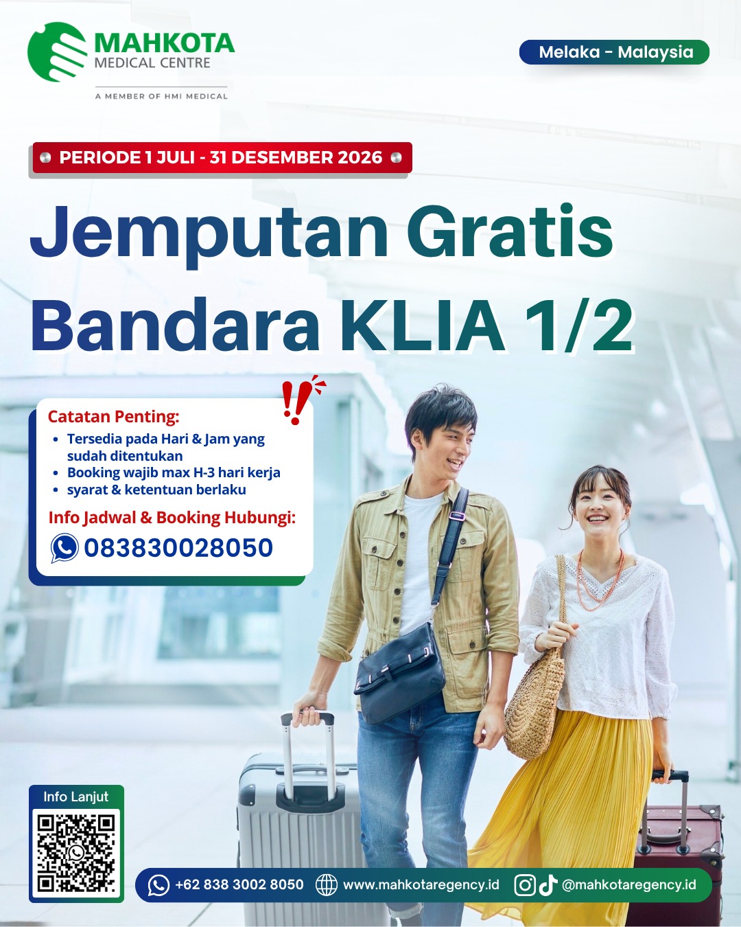 Jemputan Gratis Mahkota Medical Centre Dari Bandara Kuala Lumpur